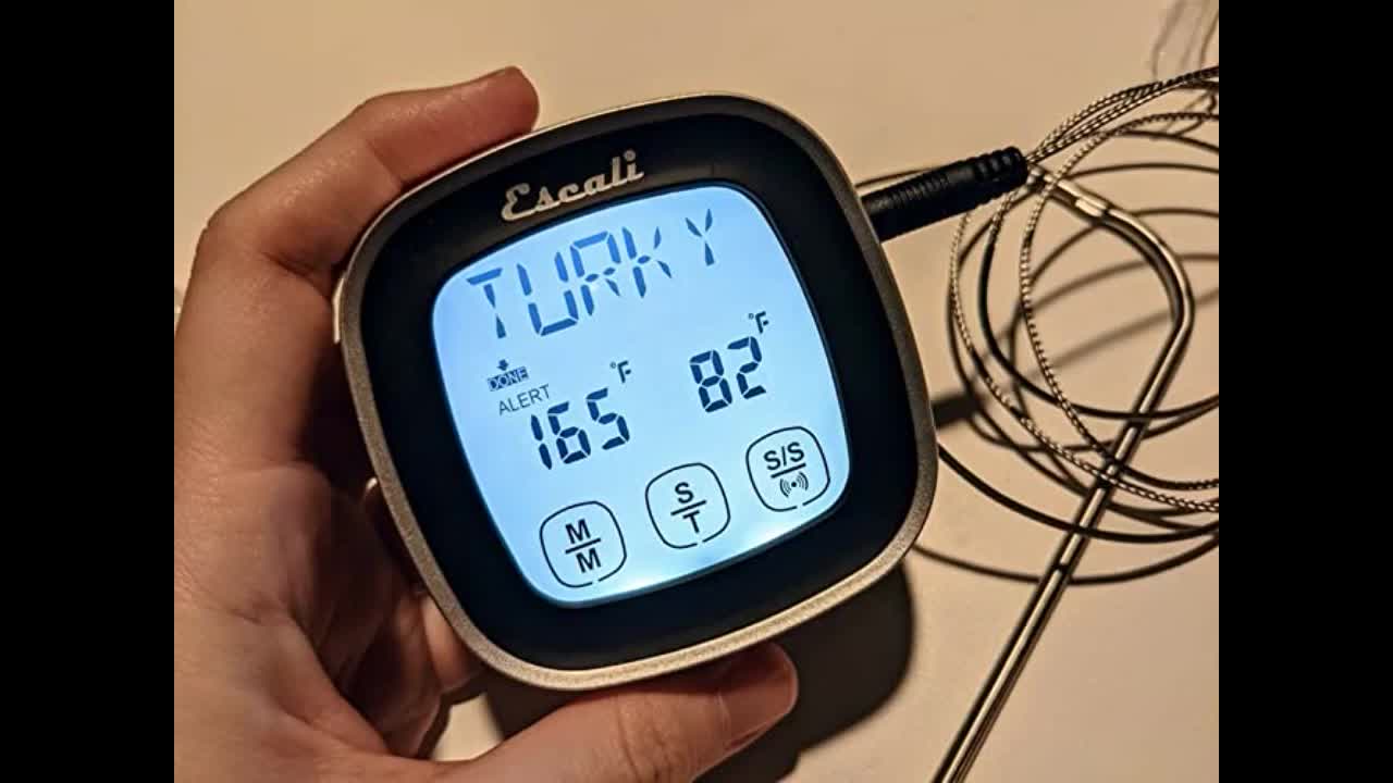 Review: Escali DHRW1 Wireless BBQMeatFish Thermometer, 200 Foot 65 Meter Range, Stainless St...