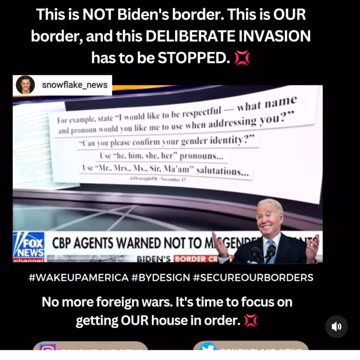 Border patrol has to use the right pronouns as they let illegals in