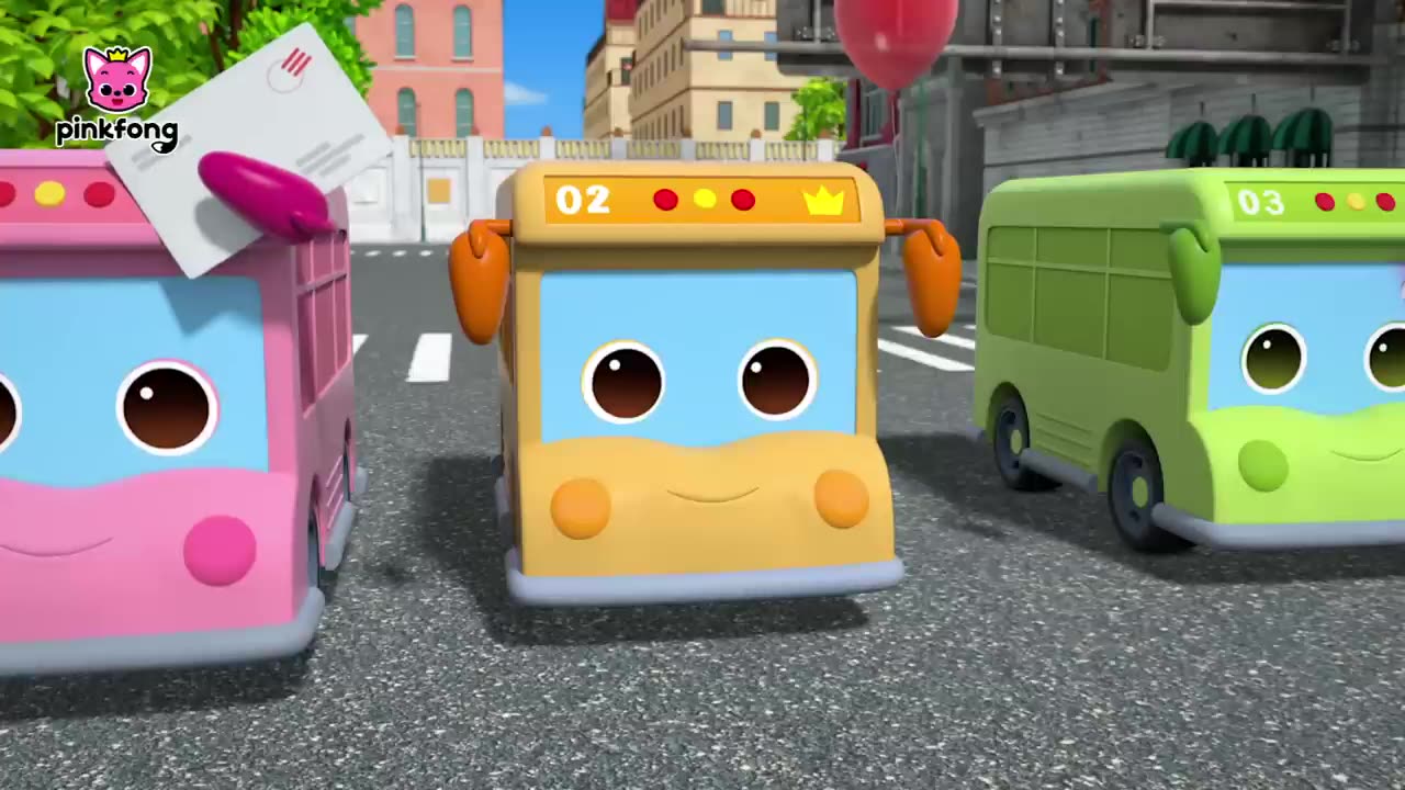 🚌 Five Little Naughty Buses Jumping on the Road _#Kids #Cartoons #Funny #Education #shorts