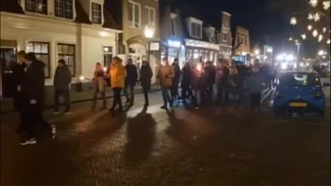 Nationwide Anti-Vaccine Mandate Protests Last Night in The Netherlands