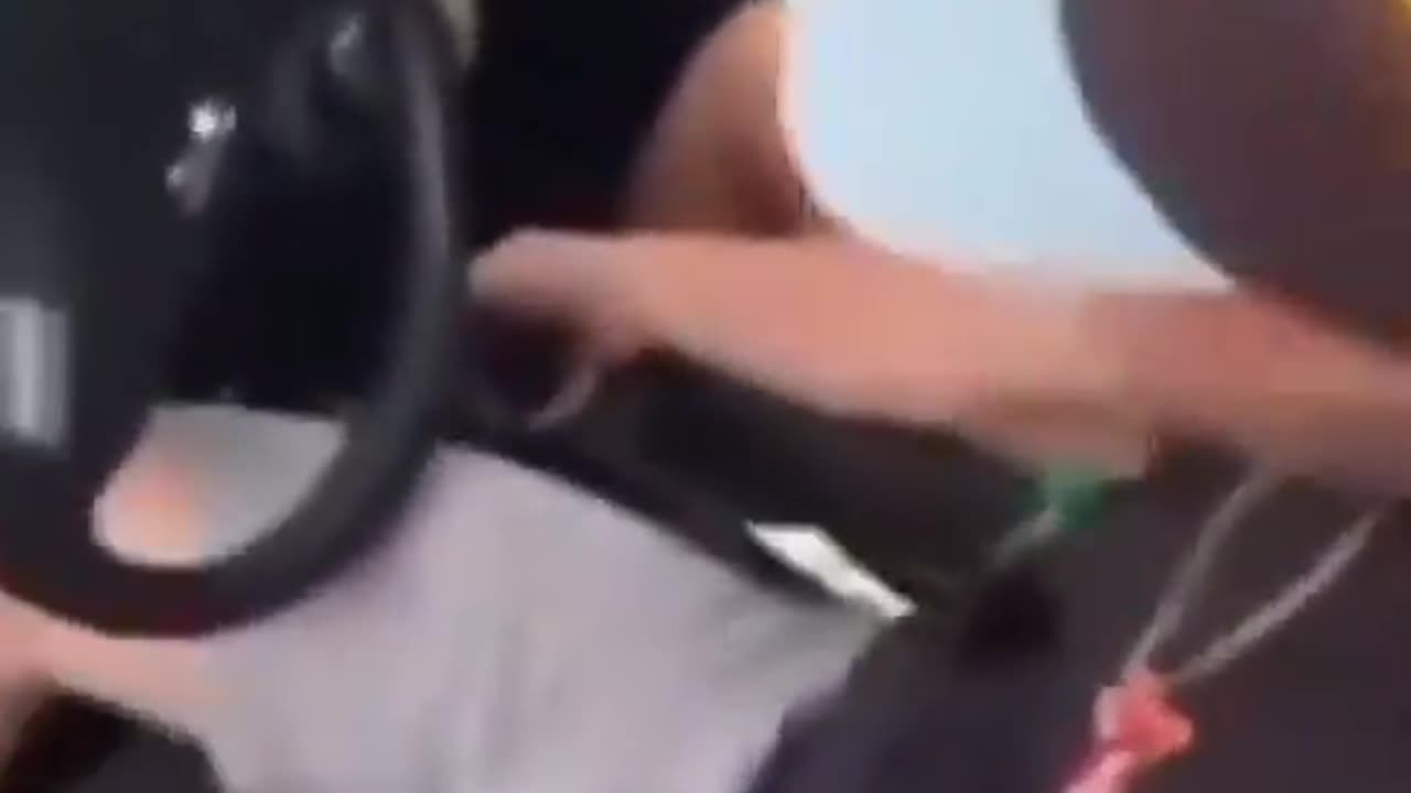 Hooligan Driver's Leg Gets Caught