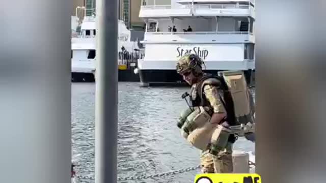 SPECIAL OPS SOLDIER WITH JETPACK BOARDS SHIP IN AMAZING VIDEO HOW TO BOARD A SHIP IN STYLE.