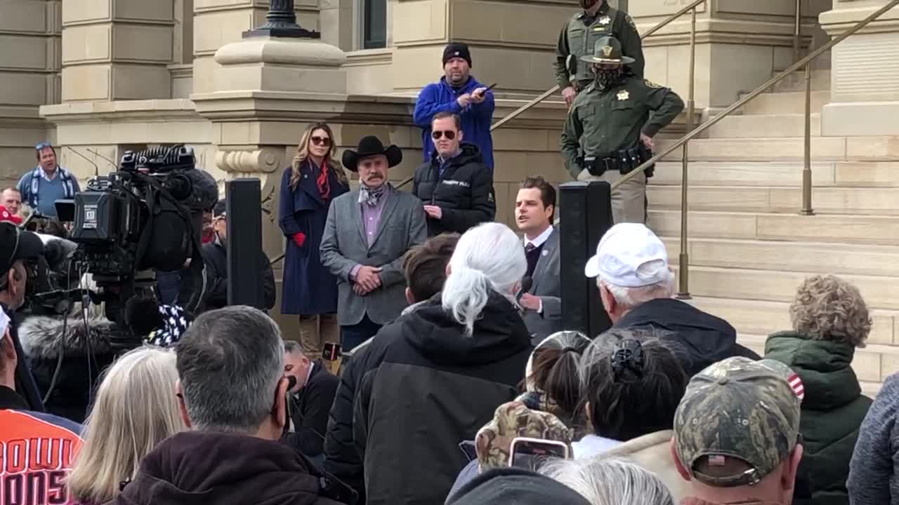 Rep. Matt Gaetz at Cheyenne WY State Capitol to Recall Rep. Liz Cheney