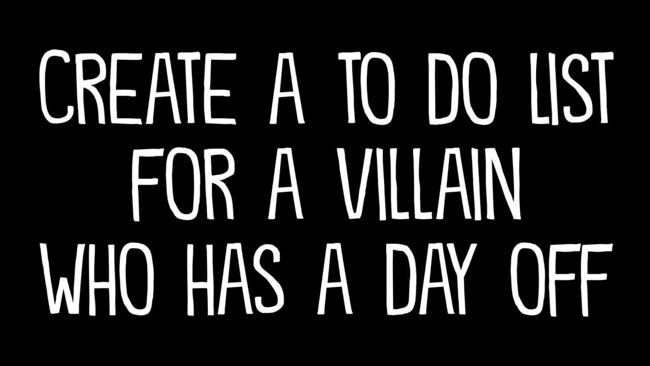 Create a To Do List for a Villain (Writing Prompt)