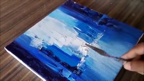 sea level level oil painting