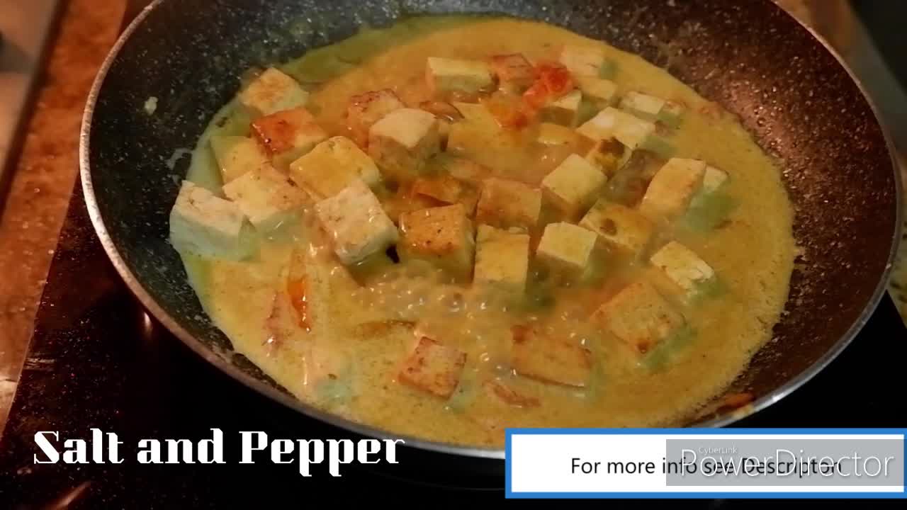 Keto Curried Tofu with Spinach, For keto diet recipe.