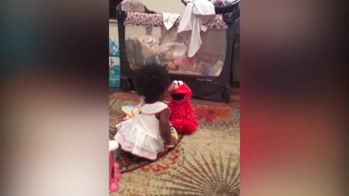 Baby gets scared when doll suddenly starts talking 🤣