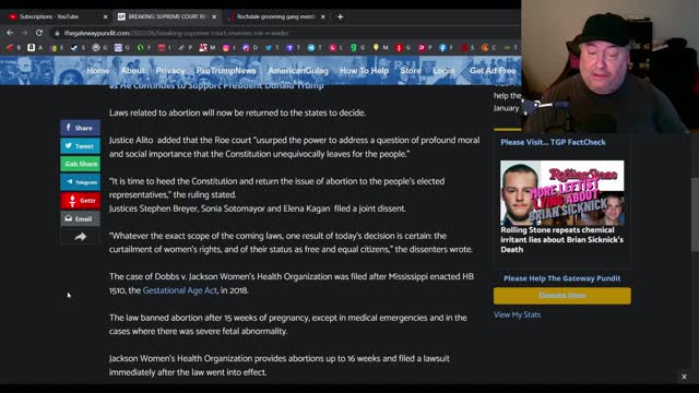 US Supreme Court overturned Roe V Wade