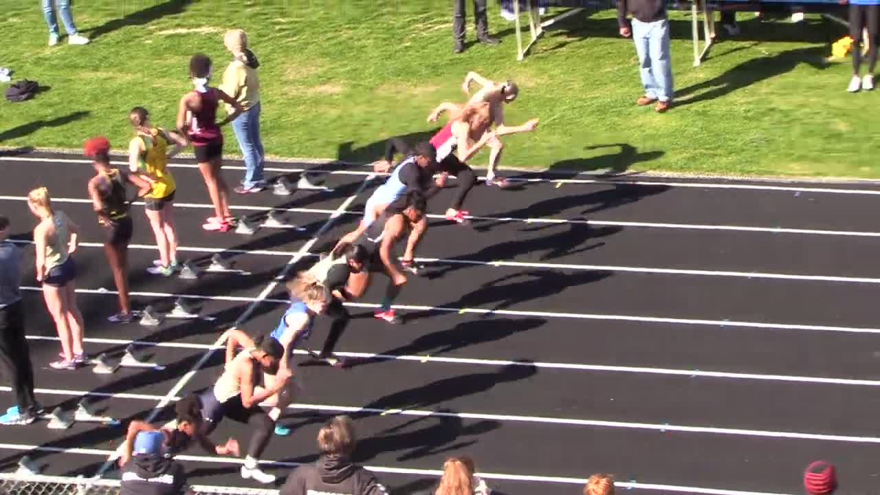 20190202 Charlotte City Championship - Girls 55 meter dash - Heat 1