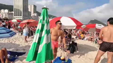 🇧🇷 Copacabana Beach Beautiful Day Brazil