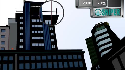 A mobile sniper game on a high building