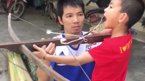 Using a Crossbow to Pull a Tooth