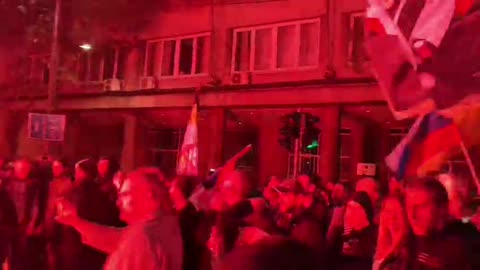 Serbians chanted F**K NATO