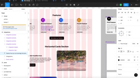 WEB DESIGN IN FIGMA ep.26 Integrations Page pt.2 (Finishing + Adding Content) – Free UX UI Course