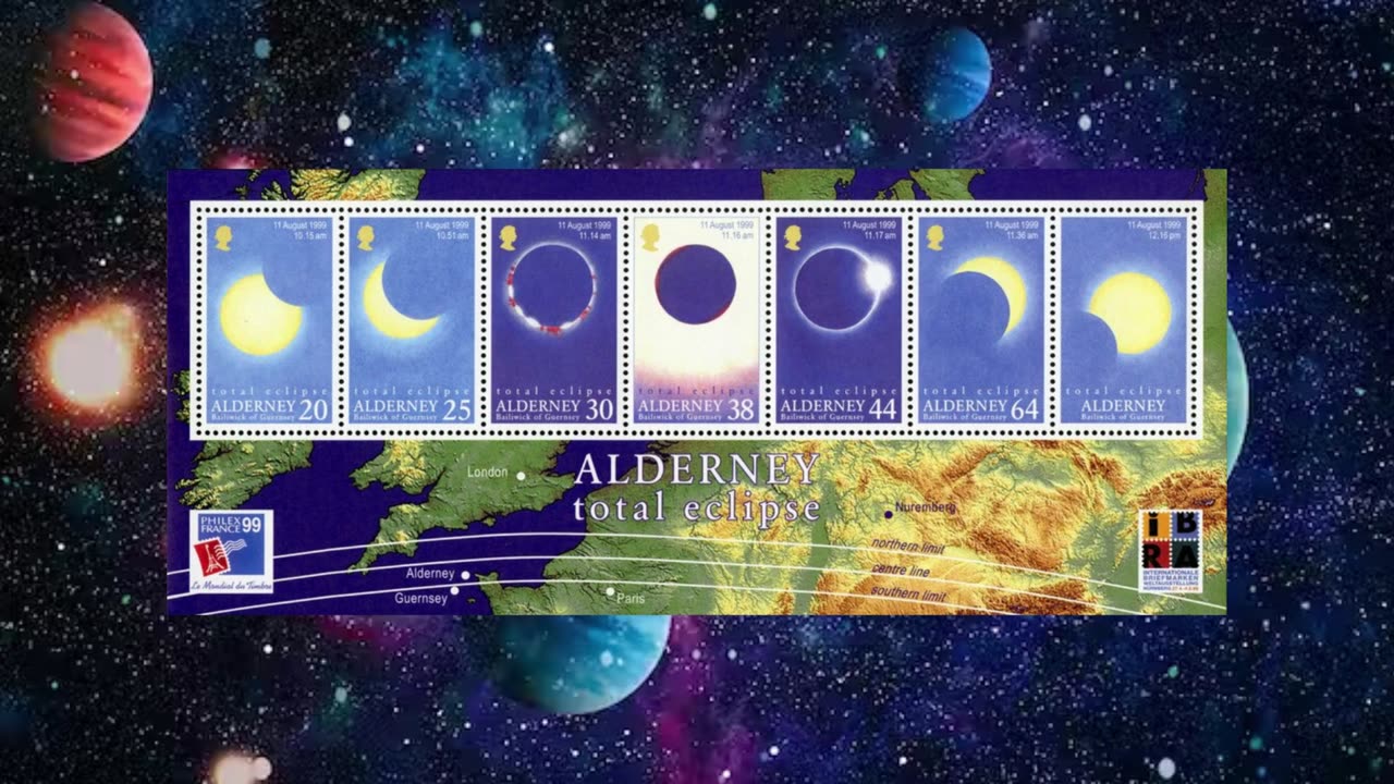 Astronomy and Space Stamps - Alderney