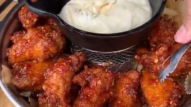 Cheese wrapped Korean fried chicken