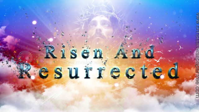 4K Worship Background Risen And Resurrected