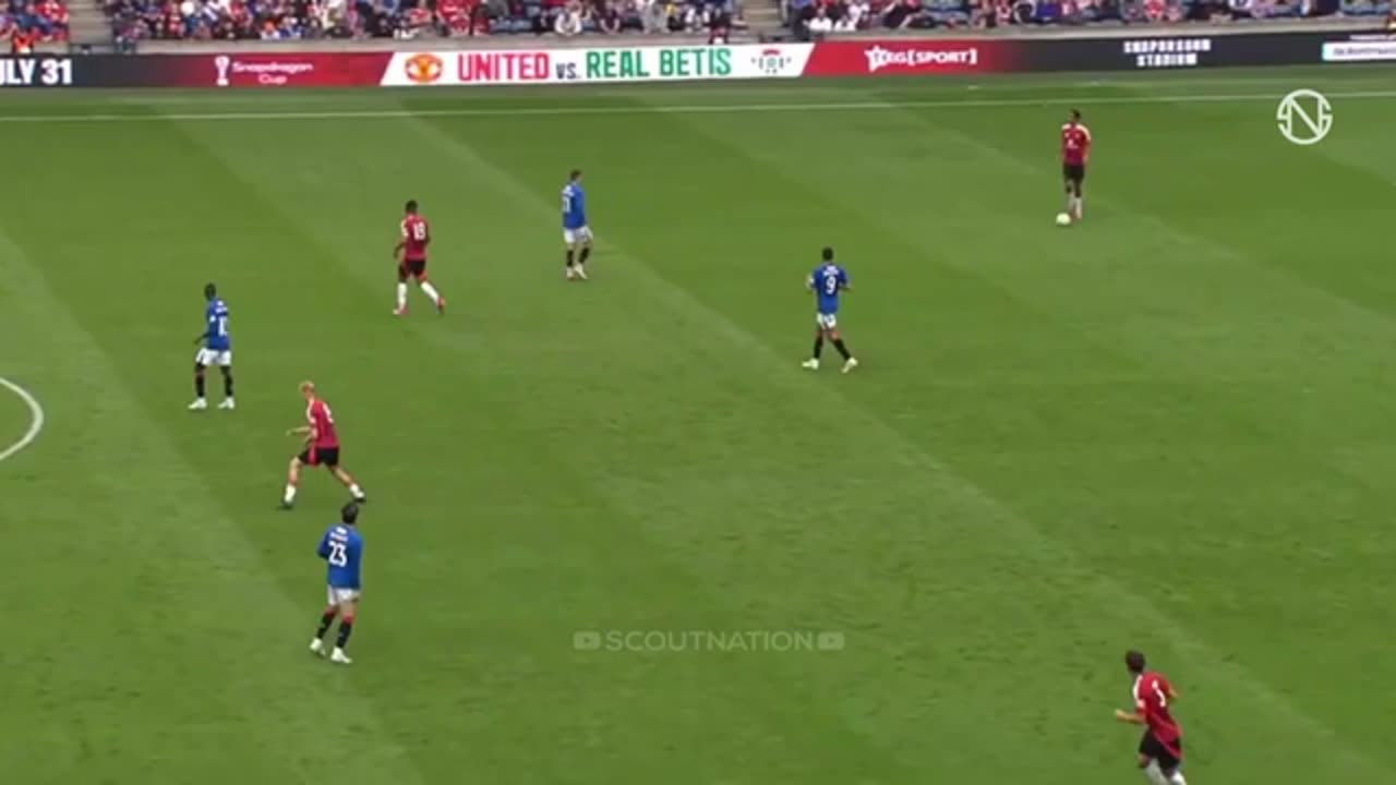 Leny Yoro Man Utd DEBUT vs Rangers 2024/25 🔴⚫