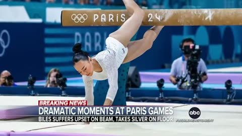 Simone Biles wins silver, Jordan Chiles, bronze in Olympic gymnastics floor fina