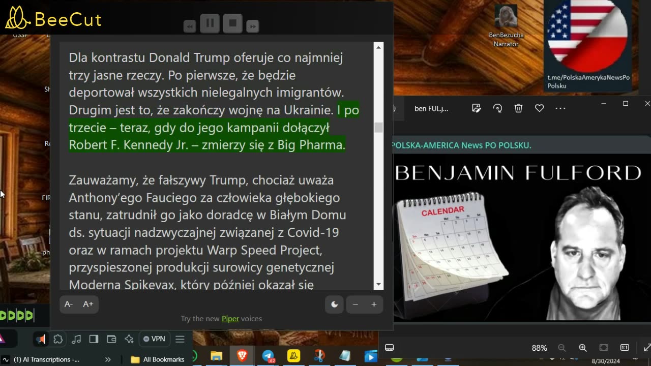 Benjamin Fulford 26 sierpnia 2024 r 🔴Egzekucja dyrektora generalnego YouTube i aresztowanie ...