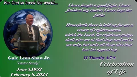 Celebration of Life service for Pastor Shaw