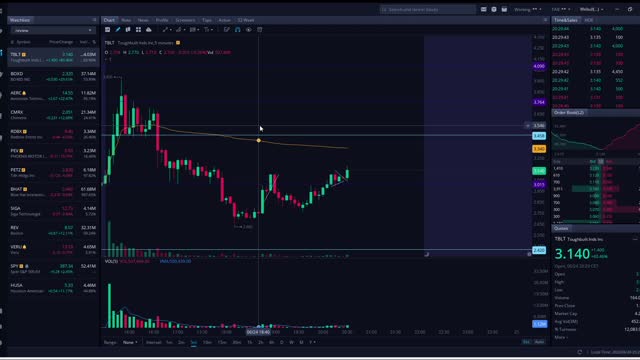 A+ short openning setup failed reversal at the end of the day $TBLT
