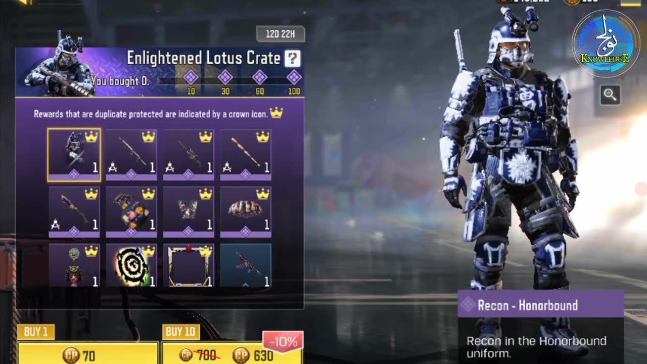 NEW Enlightened Lotus Crate Recon Honorbound SKS Robot Samurai Unlocked COD Mobile