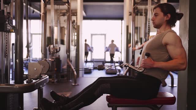 Man Doing Workout In The Gym