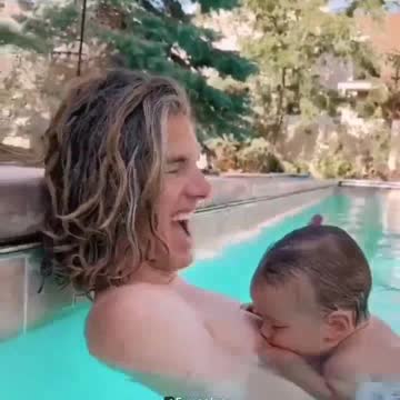 Baby Tries to Breastfeed from Daddy!