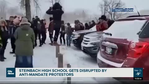 Government condemns protest at Steinbach school