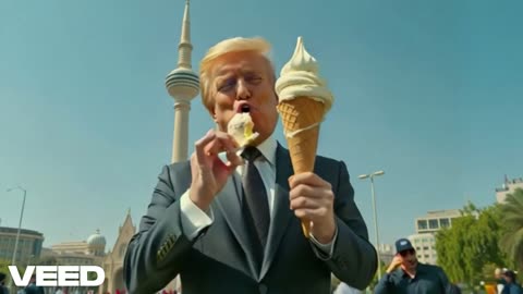 Trump Enjoys Ice Cream