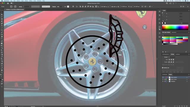 Illustrator drawing - teach you how to draw a Ferrari F8 2