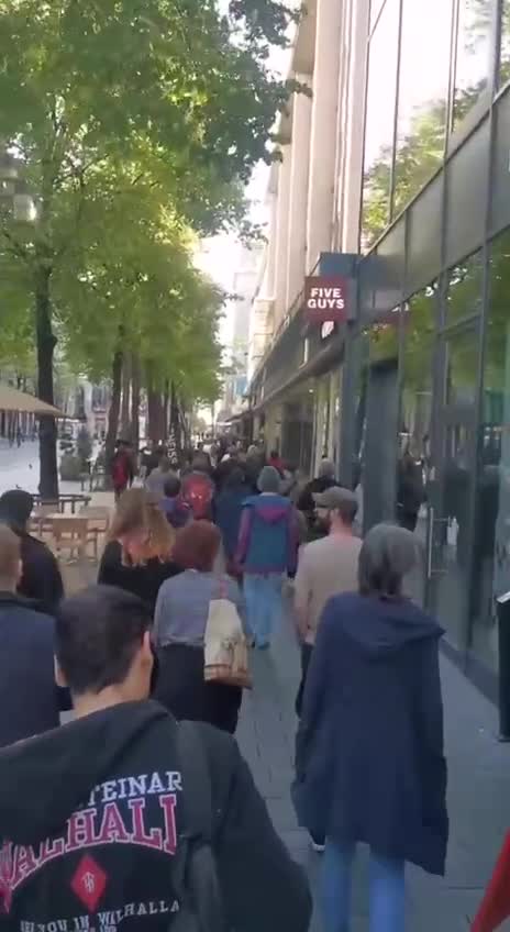 Protest in Mannheim, Germany Against the Great Reset