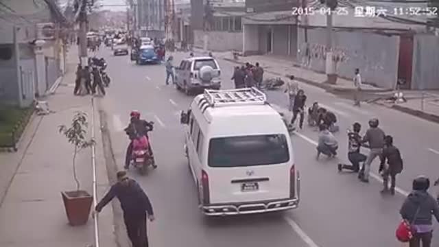 Nepal Earthquake - Visible Lateral Ground Movement