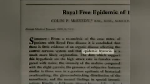 PREDATORY PSYCHIATRY: [Misogynist] Dr. Colin McEvedy framing M.E. Outbreaks as "Epidemic Hysteria" and "Propagating Anxiety" amongst female sufferers & [Psychiatrist] Dr. Anthony Pelosi conflating M.E. with Mental Illness