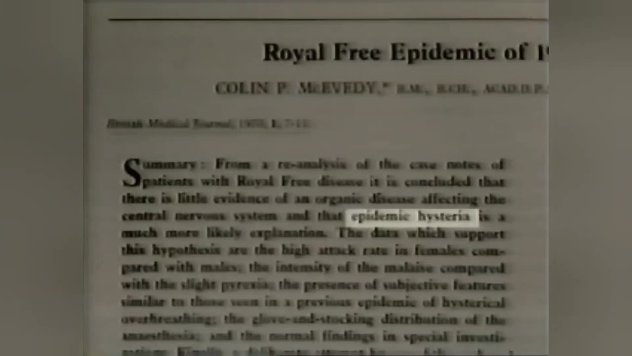 PREDATORY PSYCHIATRY: [Misogynist] Dr. Colin McEvedy framing M.E. Outbreaks as "Epidemic Hysteria" and "Propagating Anxiety" amongst female sufferers & [Psychiatrist] Dr. Anthony Pelosi conflating M.E. with Mental Illness