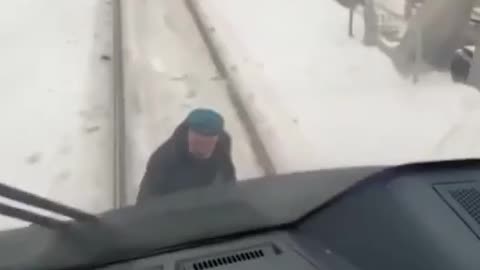 Drunk Russian military stopped the train