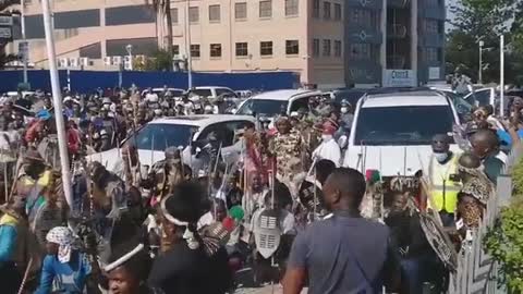 THE ZULU'S COME OUT IN FORCE TO SUPPORT AFRICA