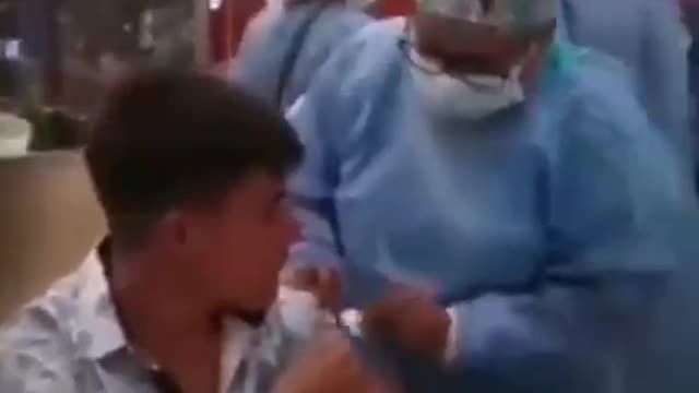 Peru - Sends their Big Pharma workers to vaccinate people while they are dinning at a restaurant