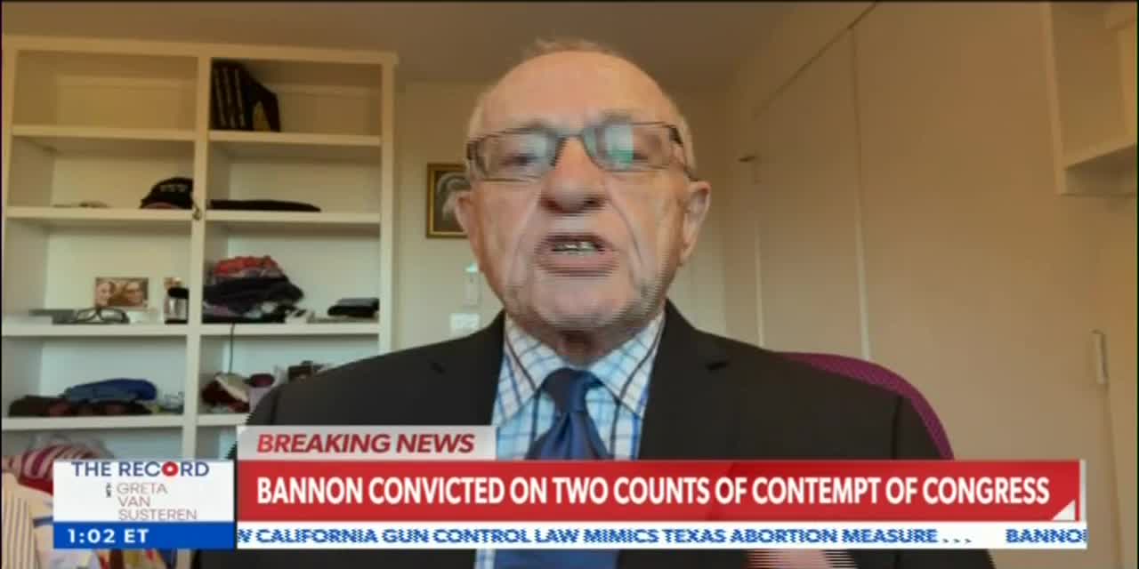 Alan Dershowitz Says Bannon Conviction 'Very Likely' Will Be Reversed