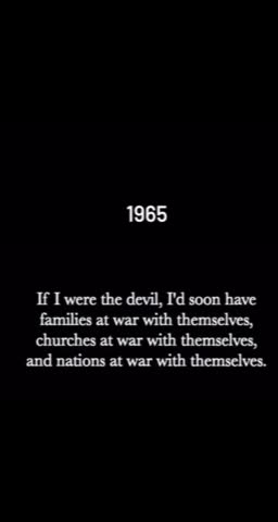 1965 Paul Harvey: "If I Were the Devil"
