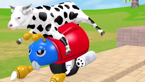 5 Giant Duck, Cow, Elephant, Ferdinand, Gorilla, Lion, Tiger, Transfiguration funny animals 2024