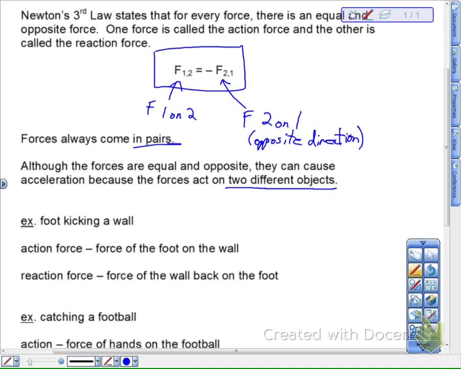 Newton's 3rd Law of Motion Lesson