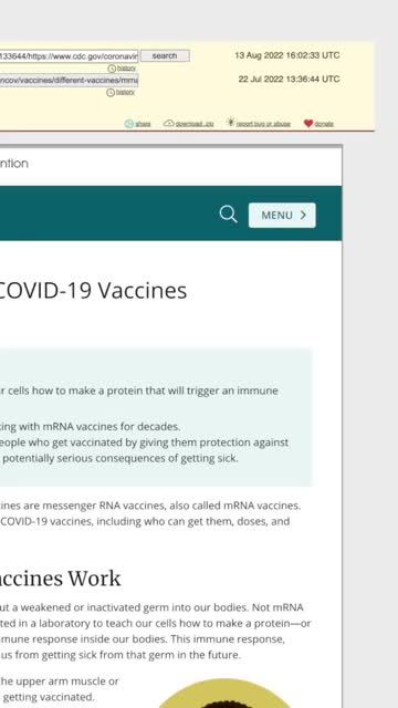 CDC stealthily edited mRNA details on It's site.