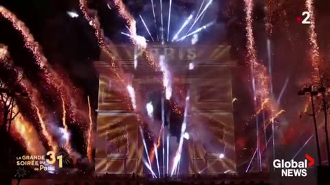 New Year’s 2024: Paris celebrates with brilliant fireworks show over Arc de Triomphe