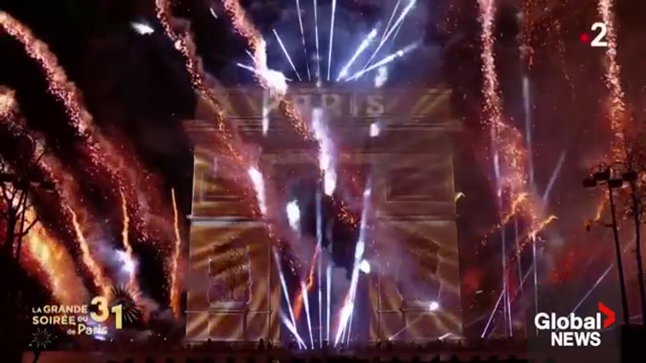 New Year’s 2024: Paris celebrates with brilliant fireworks show over Arc de Triomphe