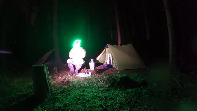 GoPro night lapse of having a vlog next to the Lanshan 2