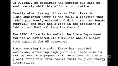 24-0117 - Biden climate czar John Kerry snaps when confronted about carbon footprint