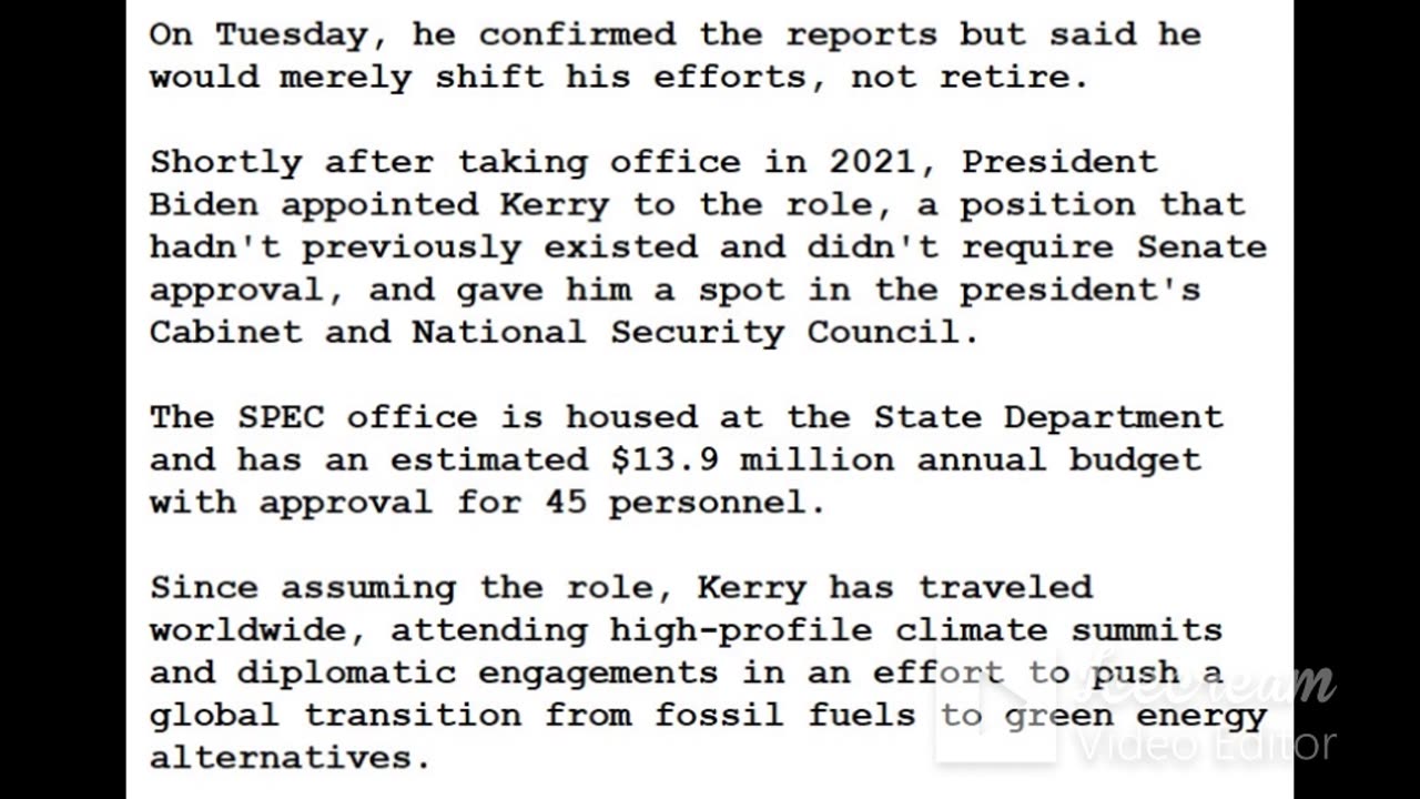 24-0117 - Biden climate czar John Kerry snaps when confronted about carbon footprint