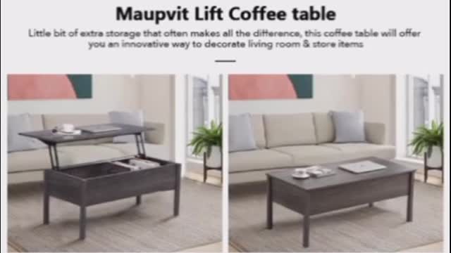 Lift Top Coffee Table with Hidden